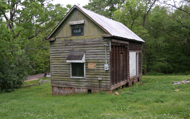 The house was gutted for modernization but stopped.